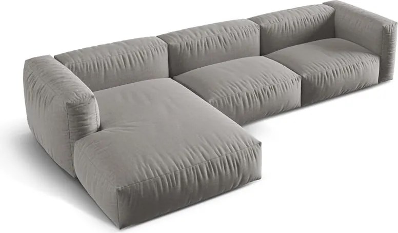 Divano angolare modulare grigio chiaro (angolo sinistro) Martina - Micadoni Home