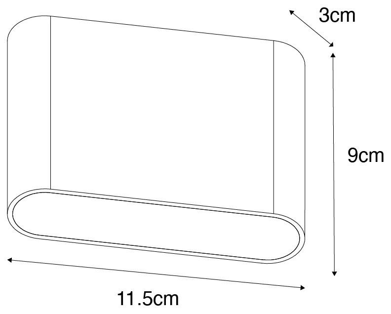 Lampada da parete per esterni moderna marrone ruggine 11,5 cm incl. LED IP65 - Batt