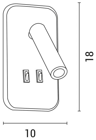 Luce Spot da parete a LED IRIS LED/14W/230V 3000K bianco