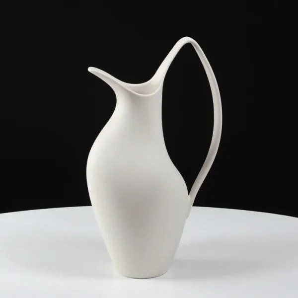 Vaso in ceramica bianco 33x17x19 cm