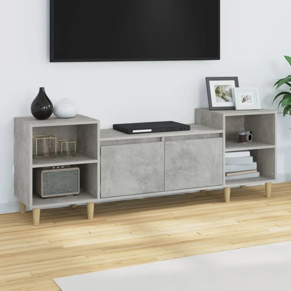 Mobile Per Tv Grigio Cemento 160x35x55 Cm Legno Multistrato /