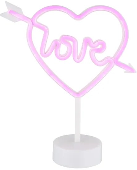 Globo 28066 - Decorazione da tavolo LED Neon ARMOR LED/2W/3xAA cuore