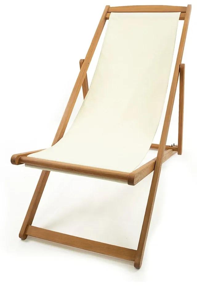 Sdraio da giardino pieghevole beige in legno di acacia Deck - Bonami Essentials