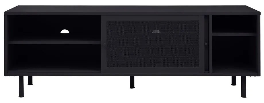Mobile TV nero in metallo 160x55x45 cm Veep – Unique Furniture