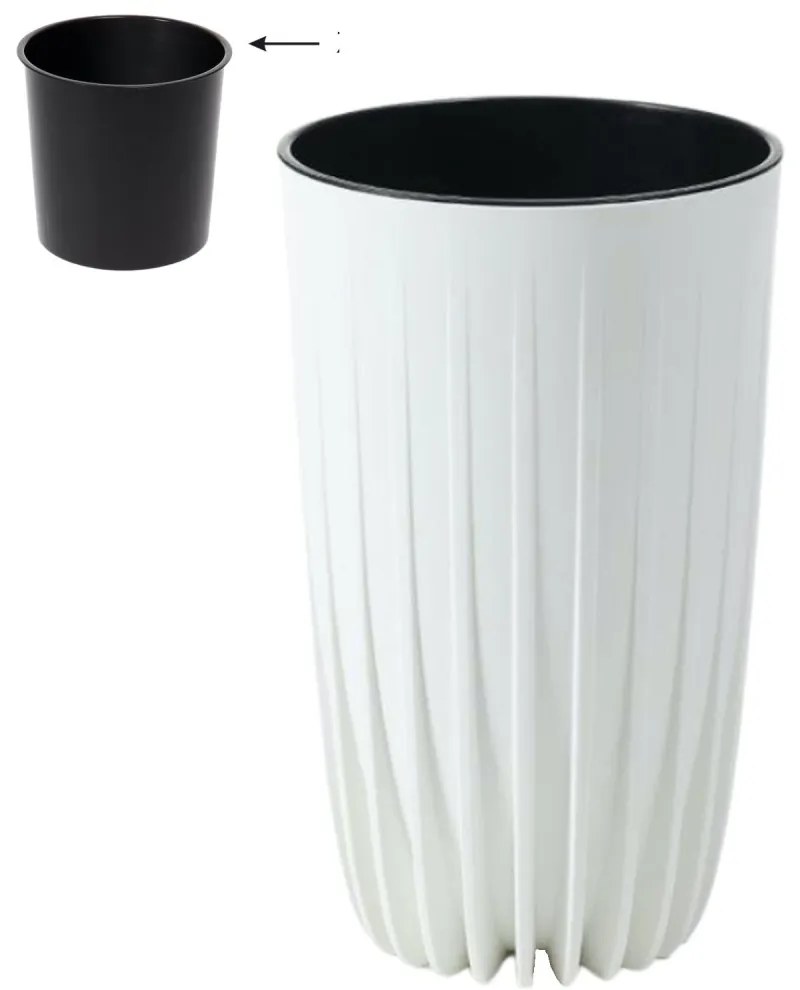 Vaso di design MIRA in bianco 30 cm