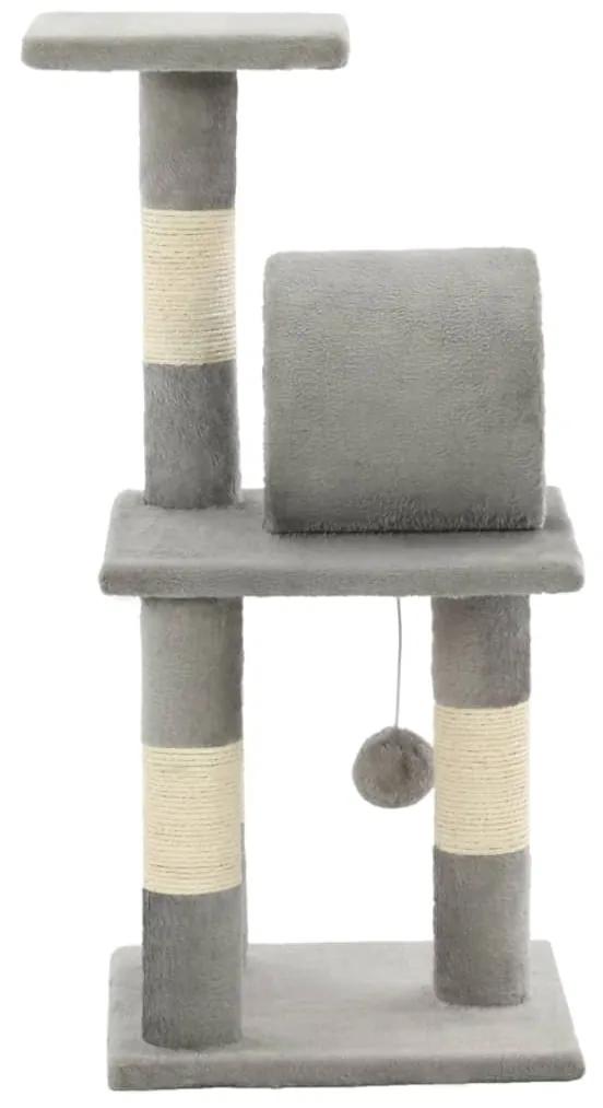 Albero per gatti con tiragraffi in sisal 65 cm grigio