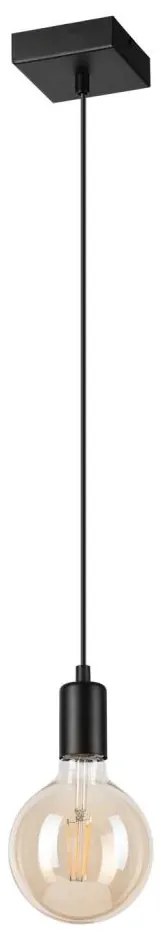 Lampadario a sospensione con filo ASTRID 1xE27/60W/230V opaco nero