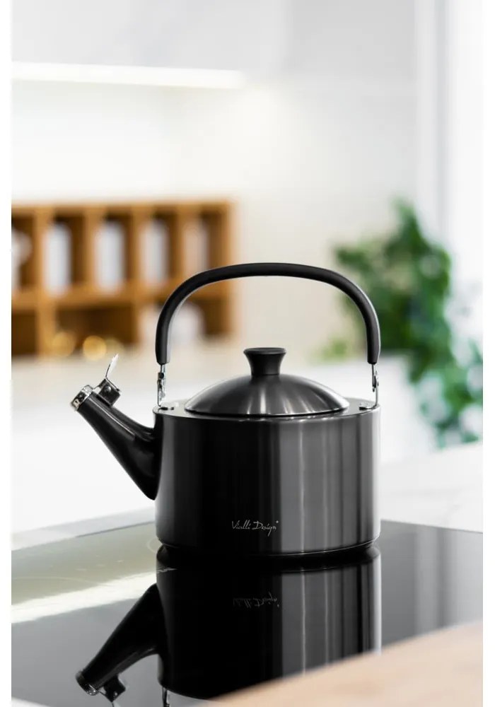 Bollitore nero con stantuffo , 1,5 l Diamante - Vialli Design