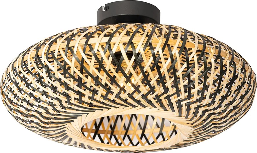 Plafoniera Smart Nera in Bambù 40 cm incl. Wifi A60 - Ostrava