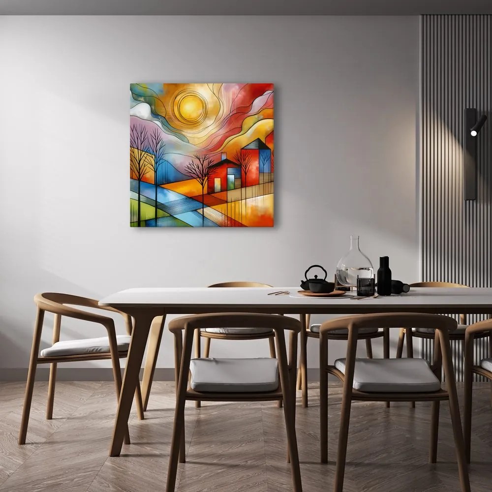 Quadro su tela – Strada nei colori