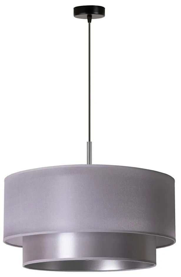 Duolla - Lampadario a sospensione con filo NANTES 1xE27/15W/230V diametro 45 cm argento