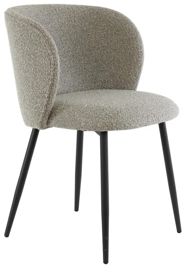 Sedia da pranzo grigia in imbottito Elyna – Light &amp; Living