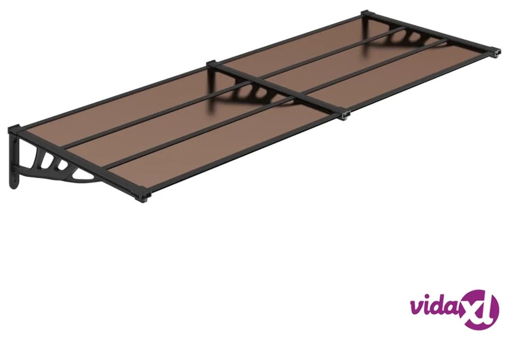 vidaXL Tettoia per Porta Nera 239x90 cm in Policarbonato