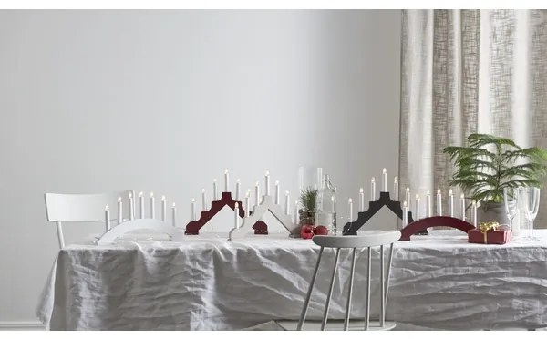 Eglo 410446 - Candeliere natalizio BEA 7xE10/3W/230V rosso