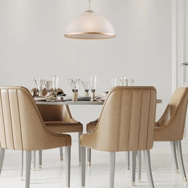 Brilagi - Lampadario a sospensione con supporto rigido LED ANTICO 1xE27/60W/230V bianco patinato