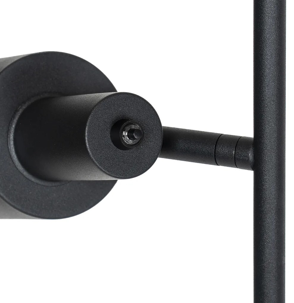 Lampada da terra intelligente nera incl. 2 Wifi A60 - Stijn