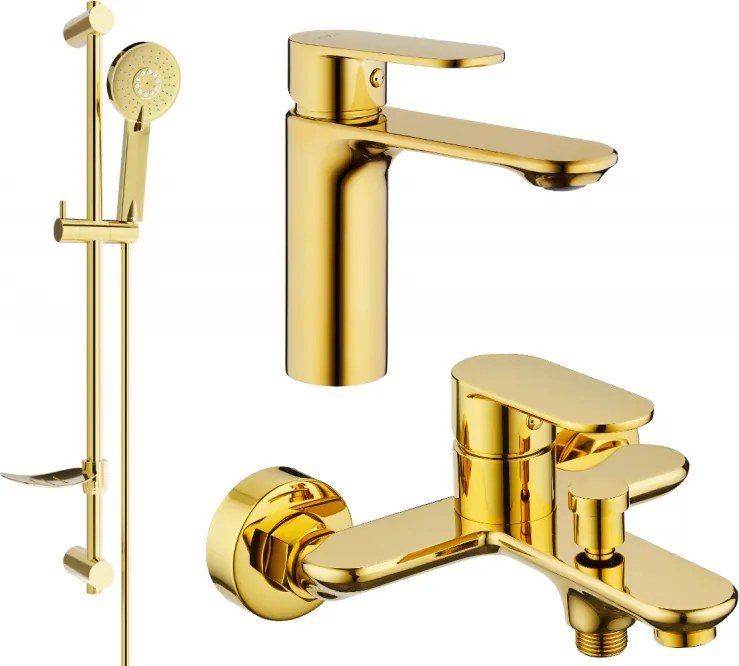 Mexen Milo DF40 set da bagno, oro - 71303DF40-50