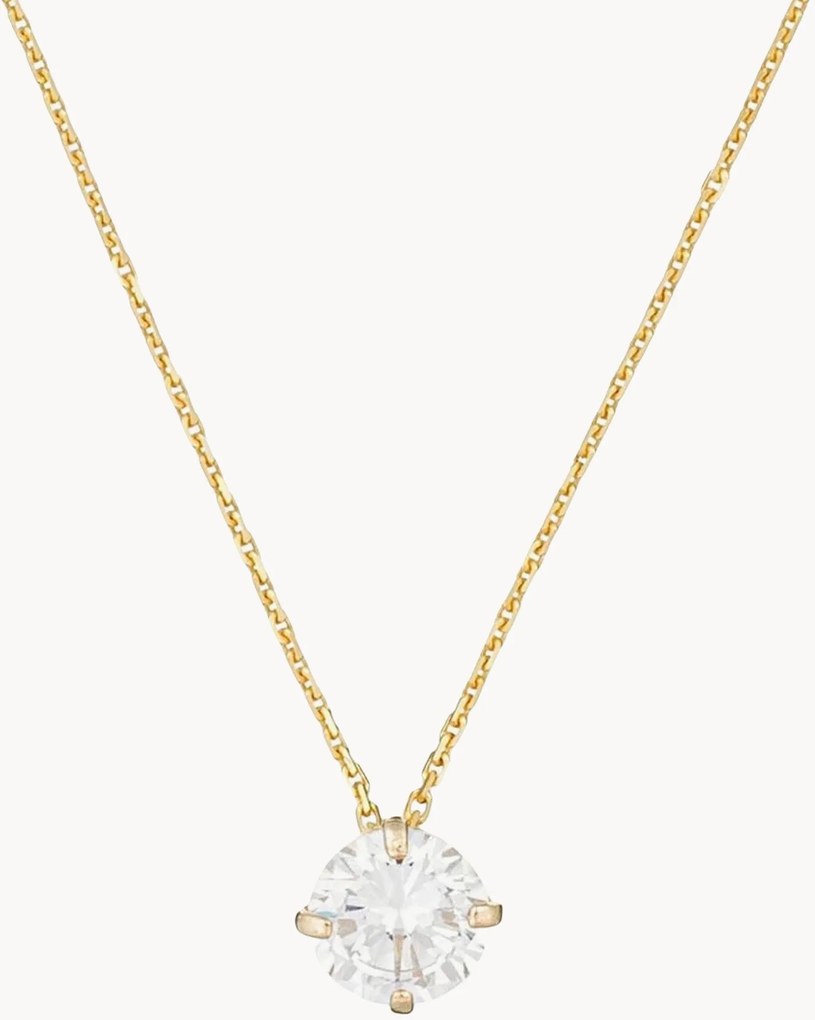 Ciondolo in oro bianco con zirconi e catena Splendeur
