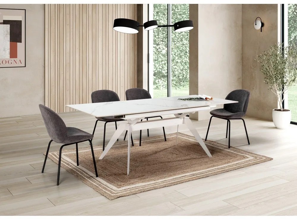 Tavolo da pranzo in ceramica 90x160 cm Lula - Marckeric