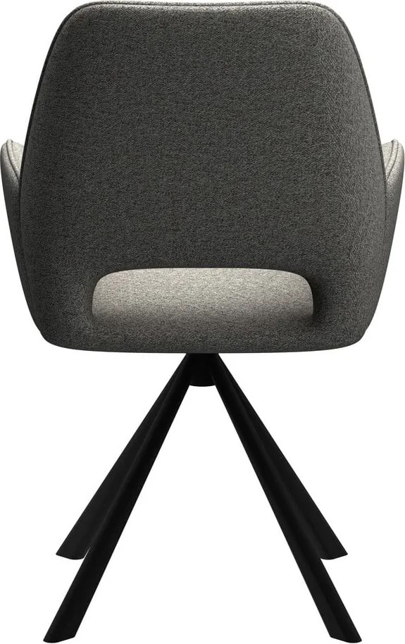 Sedia da pranzo grigio scuro con braccioli Graham – Actona