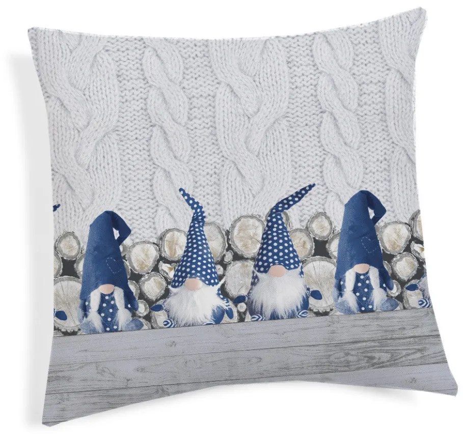 Federa cuscino Gnomi blu 40x40 cm Made in Italy