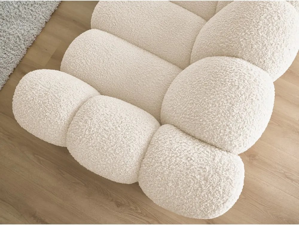 Divano beige con rivestimento in bouclé 232 cm Hippolyte – Bobochic Paris