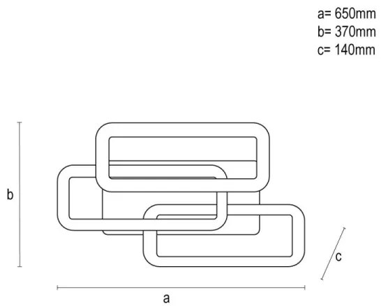 Lampadario a plafone LED dimmerabile LED/90W/230V 3000-6500K + telecomando