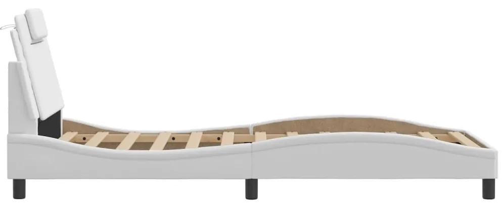 Giroletto con Testiera Bianco 80x200 cm in Similpelle
