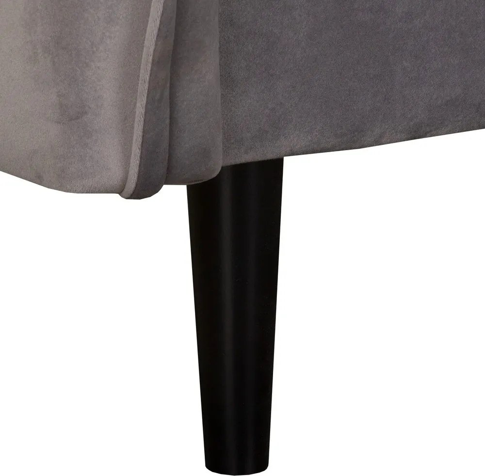 Divano grigio con rivestimento in velluto 138 cm Juli – Ropez