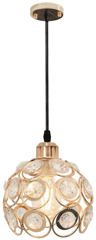 LAMPADA ELEGANTE DI SOFFITTO APP208 CRISTALLO LOFT ORO