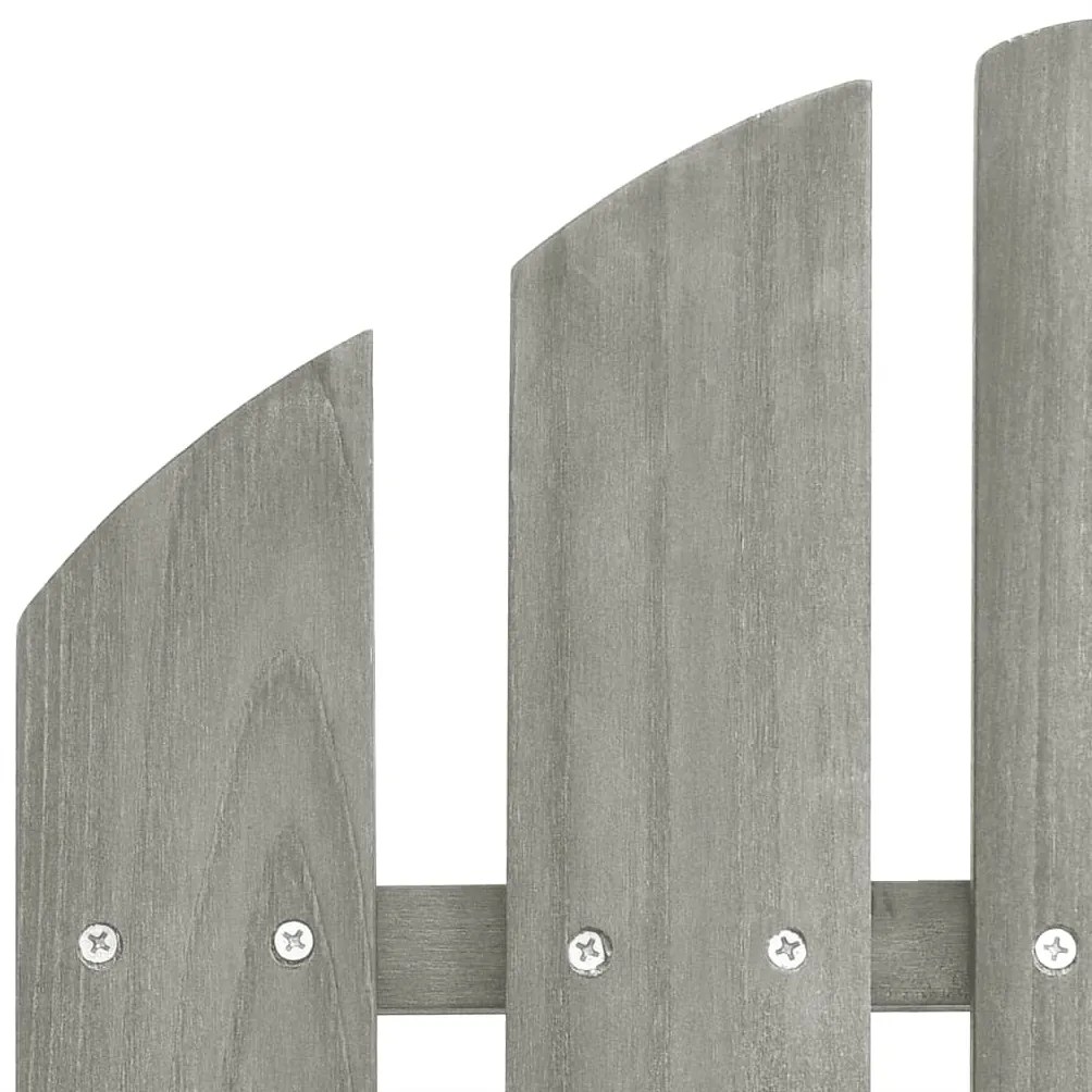 Sedia a dondolo da giardino in legno grigia