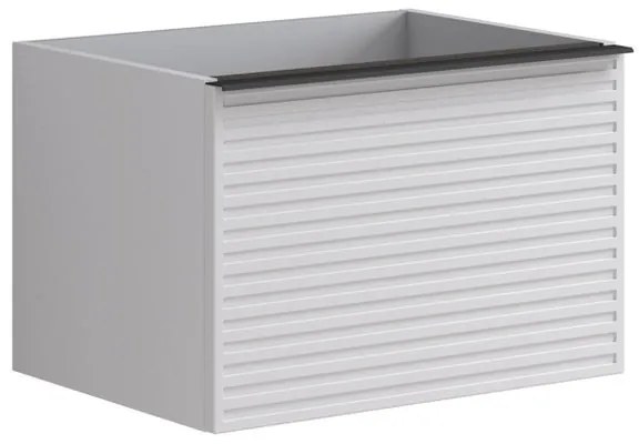 Mobile da bagno da fissare sotto lavabo L 60 x H 40 x P 45.5 cm bianco laccato, 2 cassetti Pixel stripes