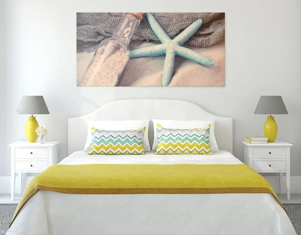 Quadro su tela – Stella marina sulla spiaggia