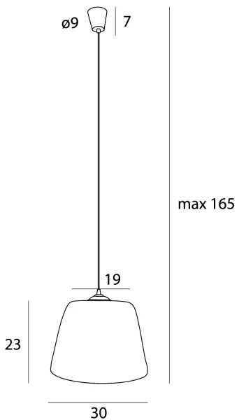 MAXLIGHT P0582 - Lampadario a sospensione con filo POT 1xE27/15W/230V diametro 30 cm beige