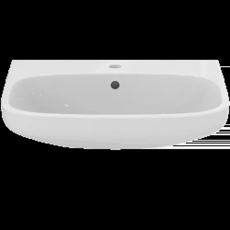 Lavabo sospeso ovale I.Life A H 18 x P 48 cm in ceramica bianco lucido