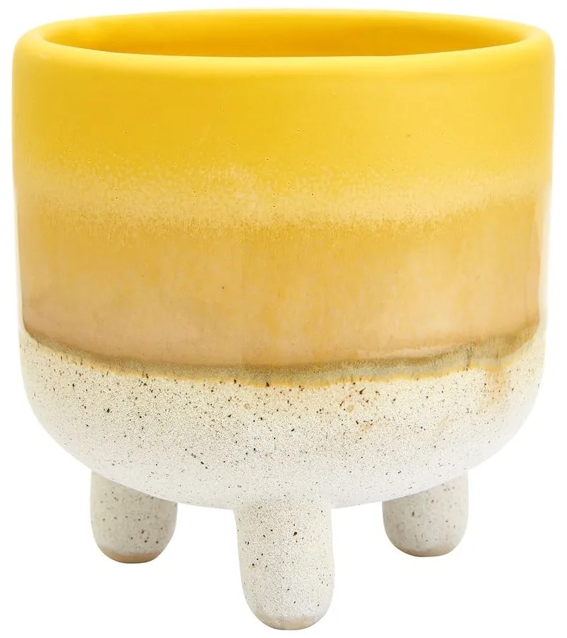 Vaso da fiori giallo e bianco Bohemian Home , ø 7,5 cm Mojave - Sass &amp; Belle