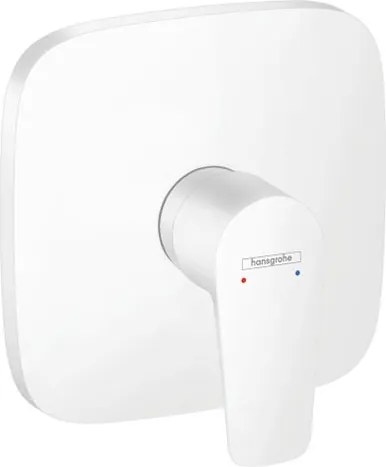 Rubinetto per doccia getto laminare cristallino a 2 manopole Talis E bianco opaco HANSGROHE