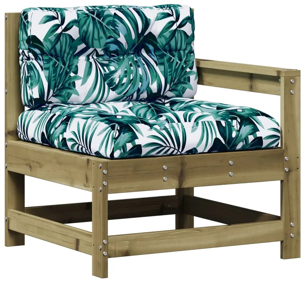 Set divani da giardino 4pz con cuscini legno impregnato di pino