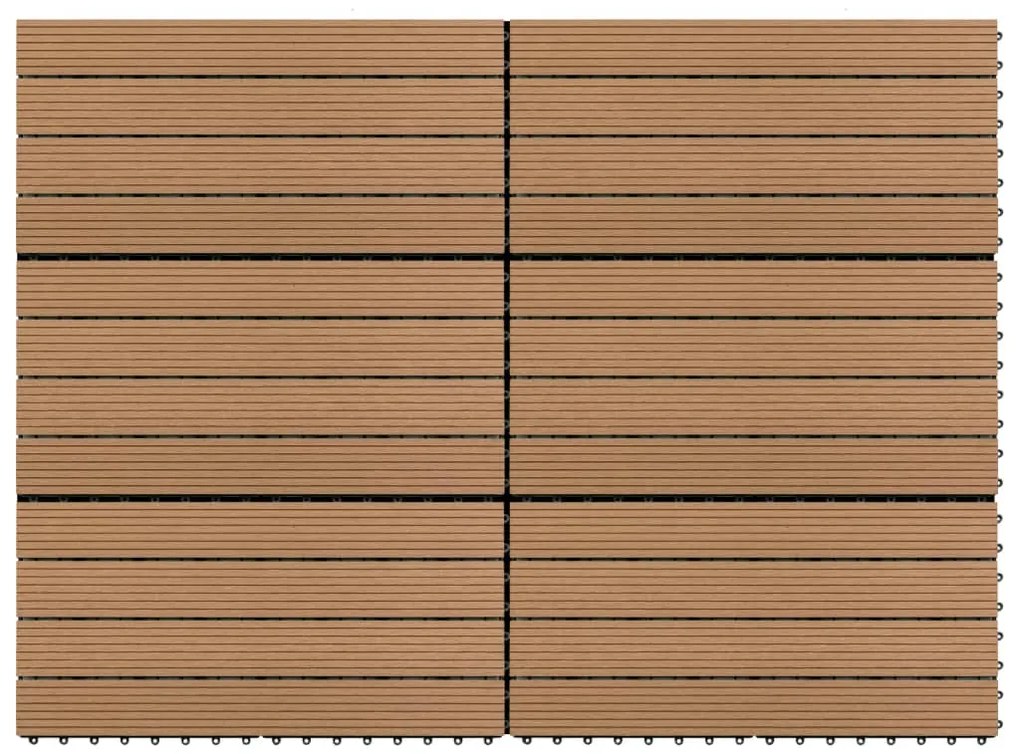 Piastrelle Per Decking İn Wpc 6 Pz 60x30 Cm 1,08 M² Marrone /