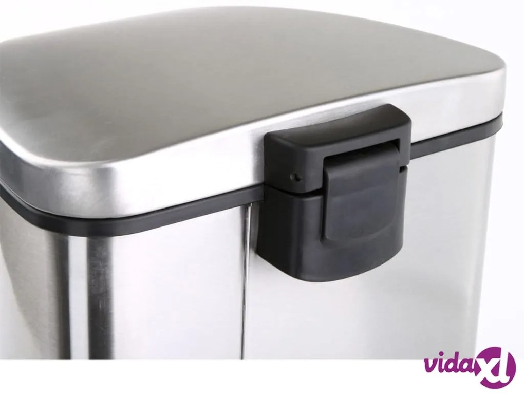 EKO Pattumiera a Pedale Grace 35 L Argento Opaco