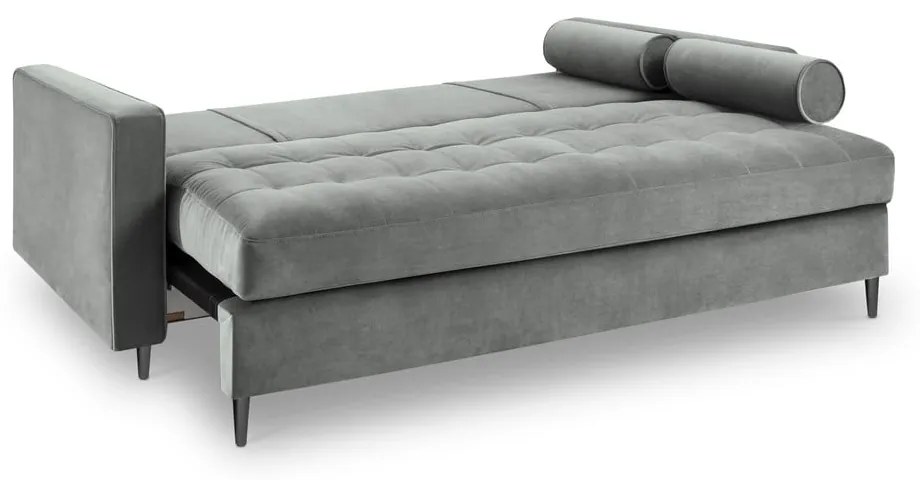 Divano letto in velluto grigio chiaro Santo - Milo Casa