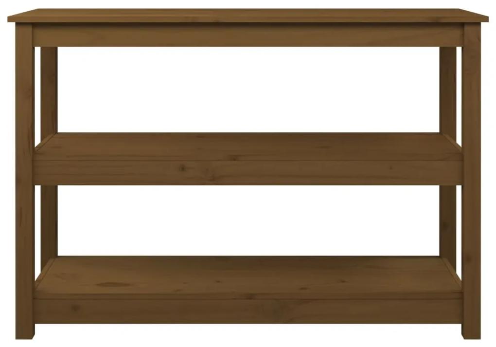 Tavolo consolle miele 110x40x74 cm in legno massello di pino