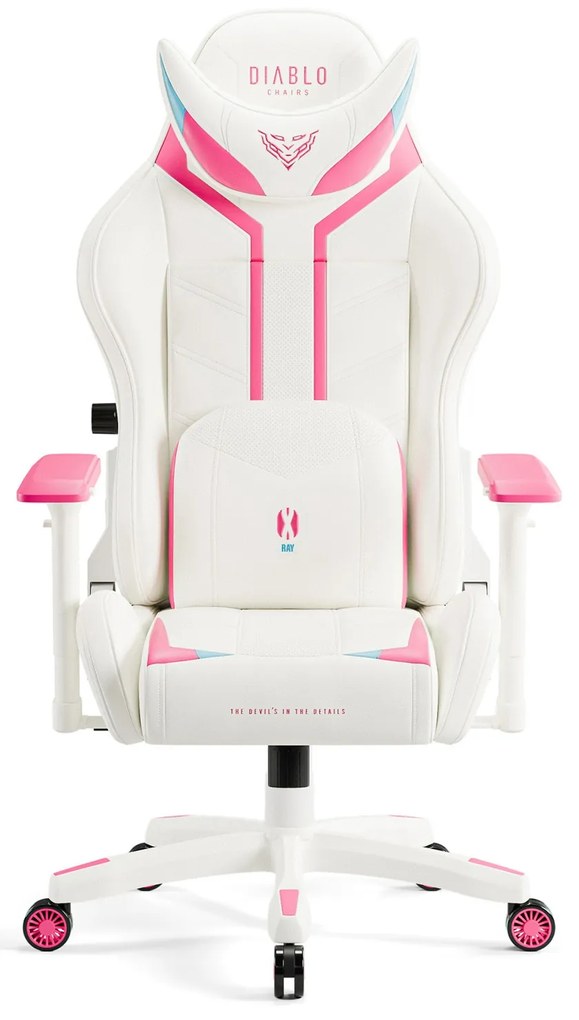 Sedia da gaming Diablo X-Ray 2.0 Small: Bianco e Rosa