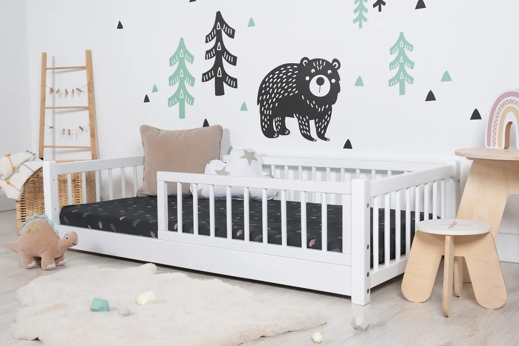 Letto basso per bambini Montessori Ourbaby - bianco - 140x70 cm