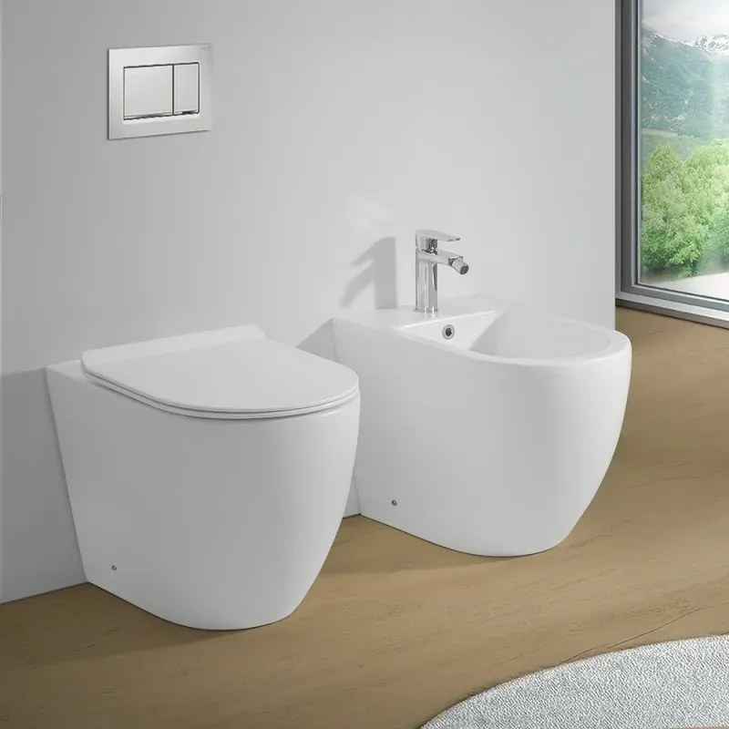 Wc filomuro tornado in ceramica bianco opaco Tokyo