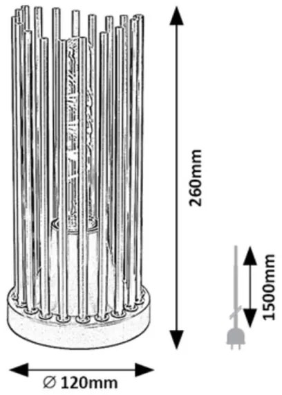 Rabalux 74021 - Lampada da tavolo ROXAS 1xE27/40W/230V