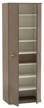 Armadio 4 Ante Rovere Grigio, cm 60x38x174