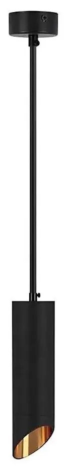 Lampadario a sospensione con supporto rigido 1xGU10/35W/230V 20 cm nero