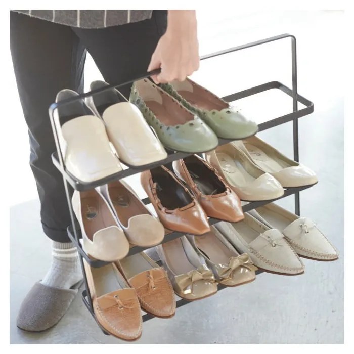 Scarpiera nera in metallo Tower Shoe Rack - YAMAZAKI