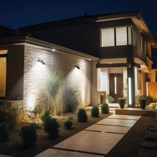 Lampada solare da parete LED 1W 3,7V 6500K IP44 con sensore e batteria 1200 mAh